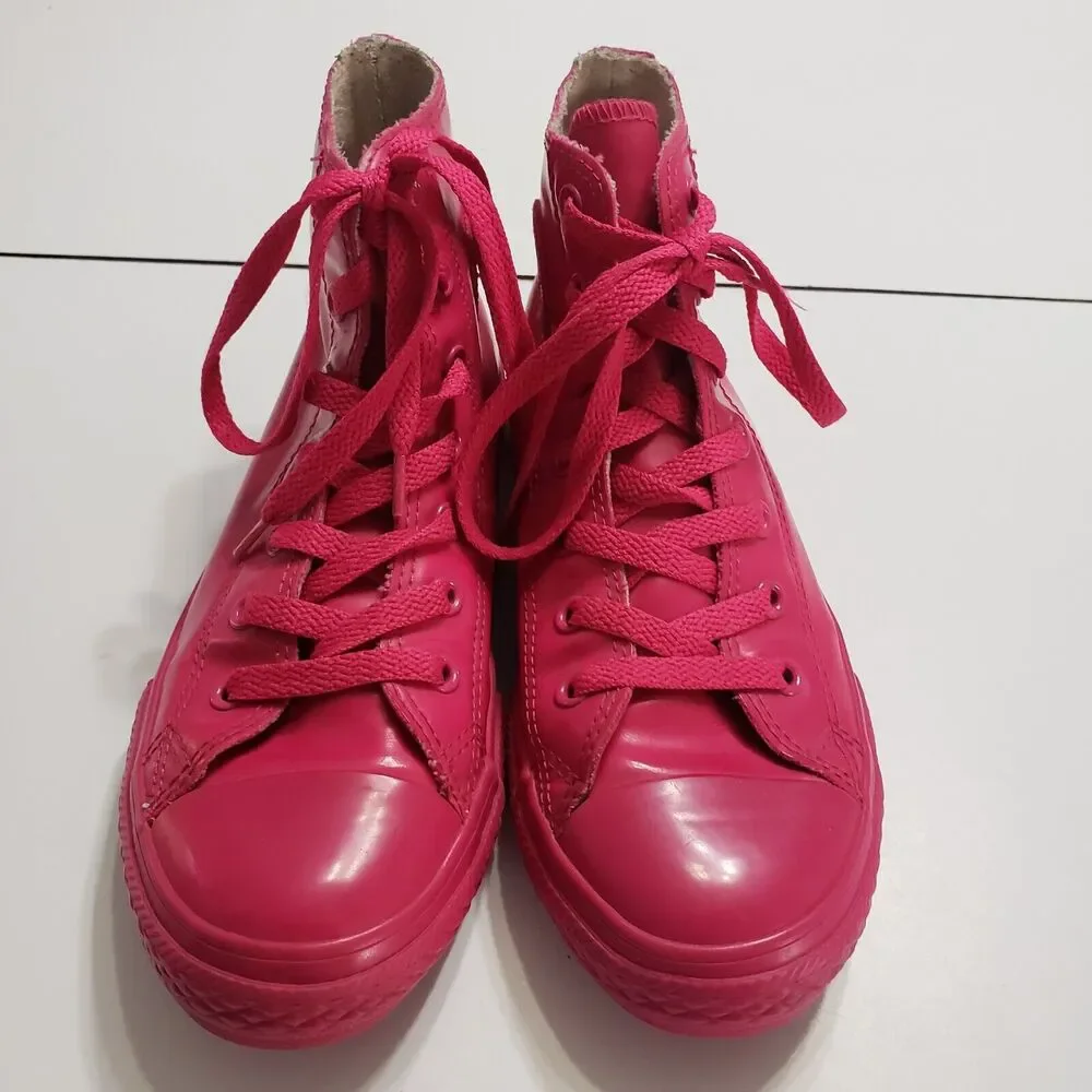 Converse Girls Youth 3 Chuck Taylor All Star Unisex Hightop Sneaker Pink Lace Up